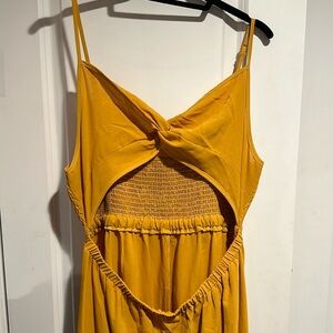 Shein Yellow Cut Out Maxi